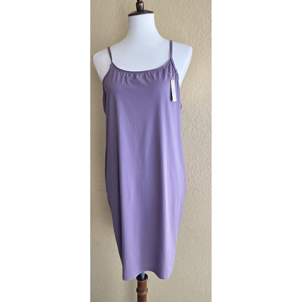 SKIMS Kim Kardashian Plum Soft Mini Bodycon Slip Dress Size 4X